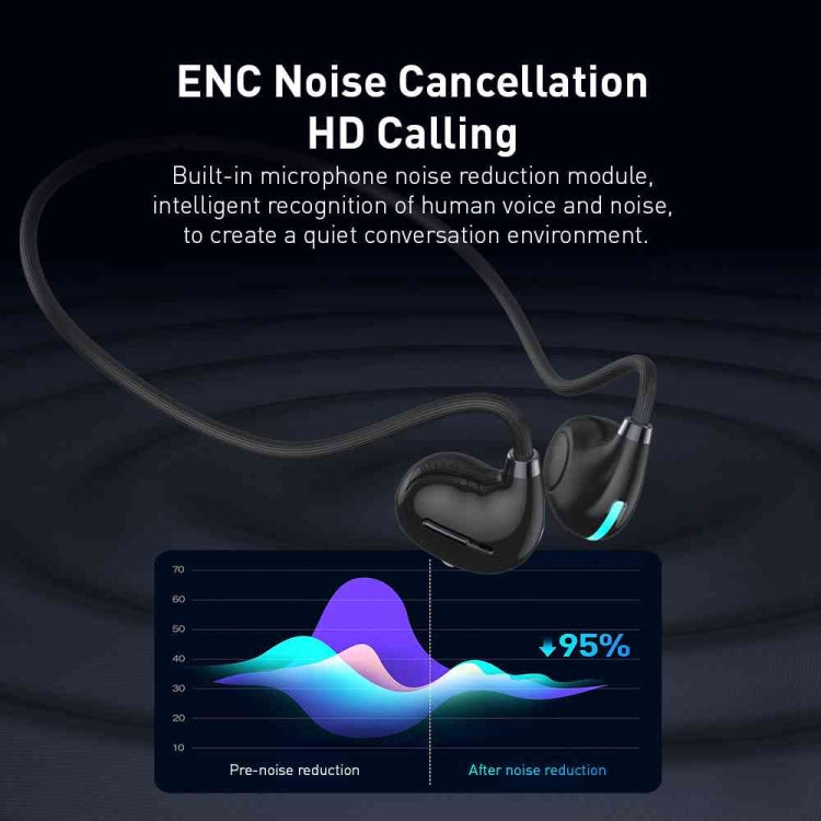 Hileo Hi73 Wireless Bluetooth Hanging Neck IPX4 Sports Earphone(Black) by Hileo