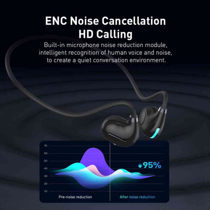 Hileo Hi73 Wireless Bluetooth Hanging Neck IPX4 Sports Earphone(Black) by Hileo