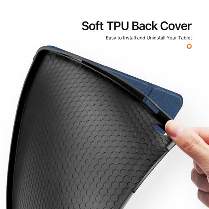 For Samsung Galaxy Tab A11+ / A9+ DUX DUCIS Domo Series Magnetic Flip Leather Tablet Case(Blue) by DUX DUCIS