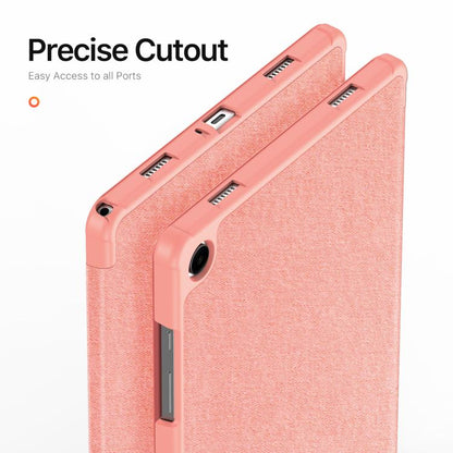 For Samsung Galaxy Tab A11+ / A9+ DUX DUCIS Domo Series Magnetic Flip Leather Tablet Case(Pink) by DUX DUCIS