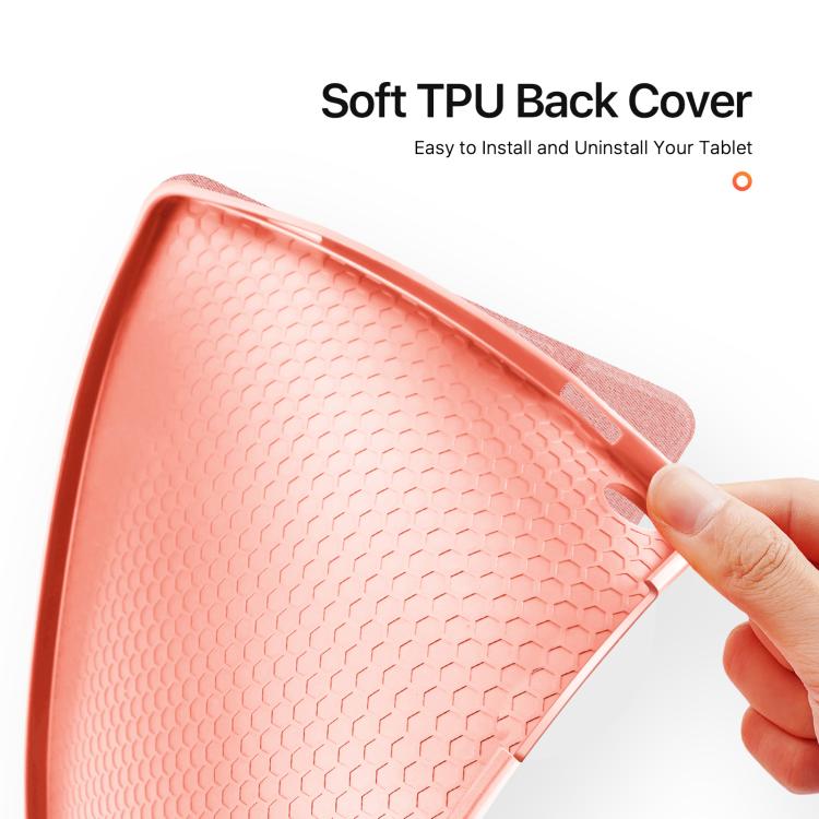 For Samsung Galaxy Tab A11+ / A9+ DUX DUCIS Domo Series Magnetic Flip Leather Tablet Case(Pink) by DUX DUCIS