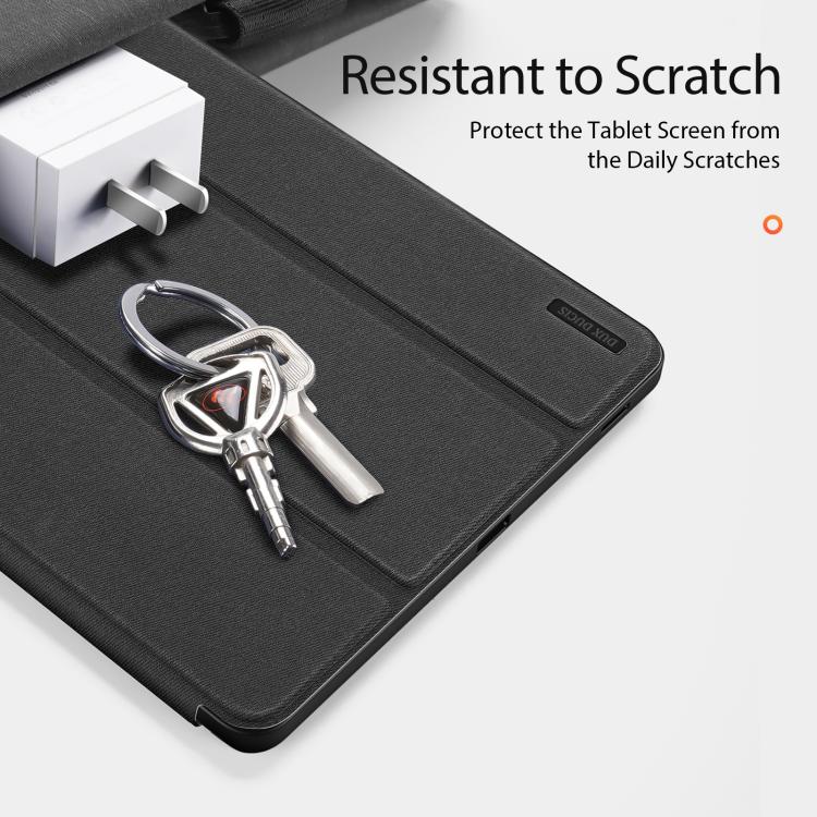 For Samsung Galaxy Tab S10 FE+ DUX DUCIS Domo Series Magnetic Flip Leather Tablet Case(Black) by DUX DUCIS