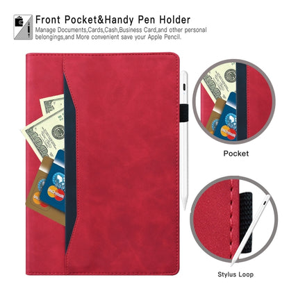 For Amazon Kindle Paperwhite 12th 2024 Splicing Shockproof Leather Tablet Case(Red) by bashfashion