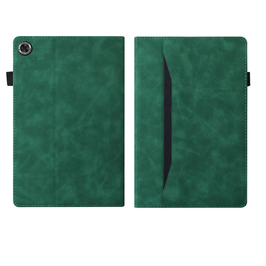 For Samsung Galaxy Tab A9+ / A11+ Splicing Shockproof Leather Tablet Case(Green) by bashfashion
