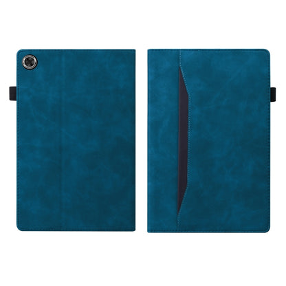 For Samsung Galaxy Tab A9+ / A11+ Splicing Shockproof Leather Tablet Case(Blue) by bashfashion