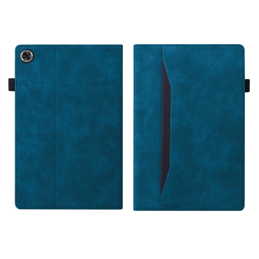 For Samsung Galaxy Tab A9+ / A11+ Splicing Shockproof Leather Tablet Case(Blue) by bashfashion