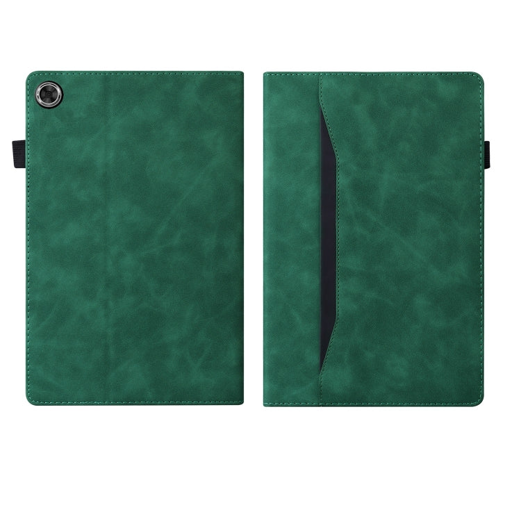 For Samsung Galaxy Tab A9 / A11 Splicing Shockproof Leather Tablet Case(Green) by bashfashion