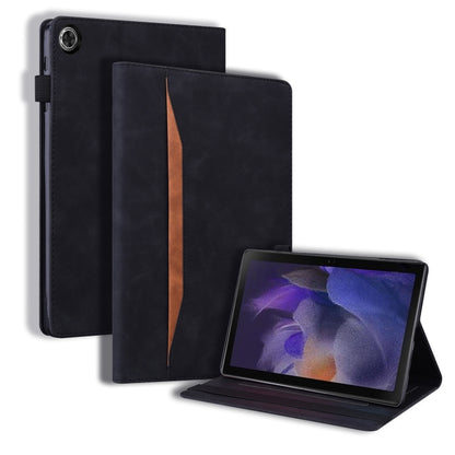 For Samsung Galaxy Tab A9 / A11 Splicing Shockproof Leather Tablet Case(Black) by bashfashion