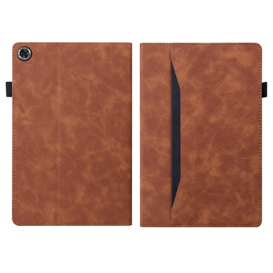 For Samsung Galaxy Tab A9 / A11 Splicing Shockproof Leather Tablet Case(Brown) by bashfashion