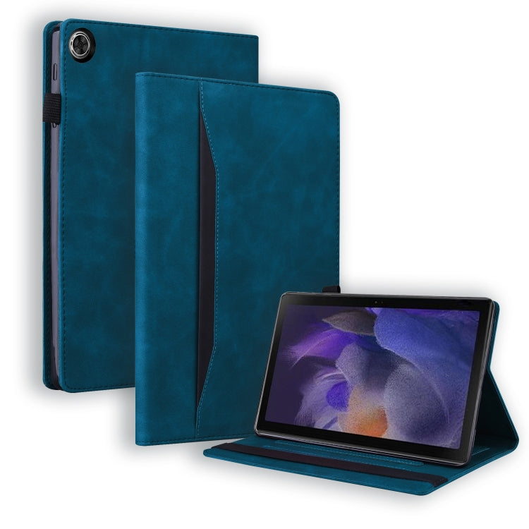 For Samsung Galaxy Tab A9 / A11 Splicing Shockproof Leather Tablet Case(Blue) by bashfashion
