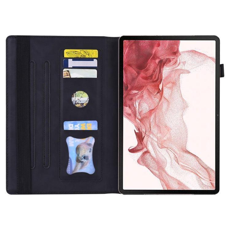 For Samsung Galaxy Tab S9 FE Splicing Shockproof Leather Tablet Case(Black) by bashfashion