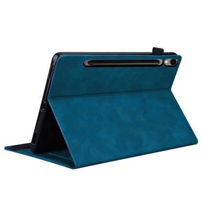 For Samsung Galaxy Tab S9 FE Splicing Shockproof Leather Tablet Case(Blue) by bashfashion
