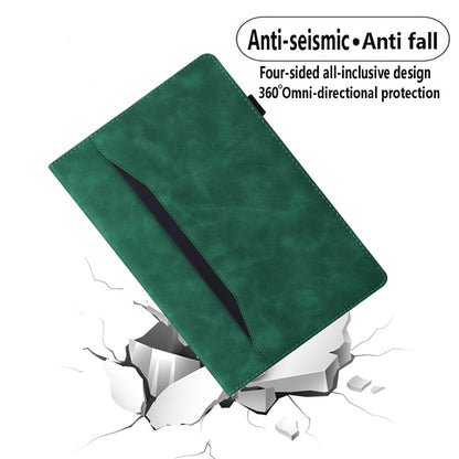 For Samsung Galaxy Tab S10 Ultra / S11 Ultra Splicing Shockproof Leather Tablet Case(Green) by bashfashion
