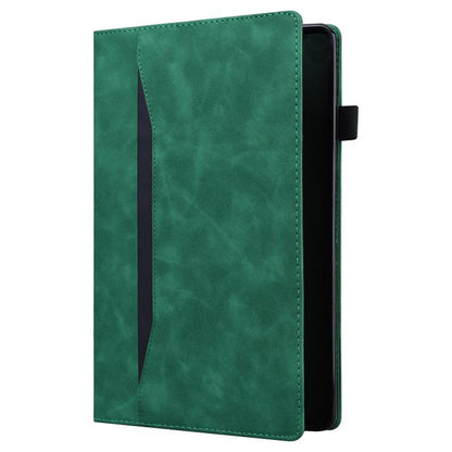 For Samsung Galaxy Tab S10 FE+ Splicing Shockproof Leather Tablet Case(Green) by bashfashion