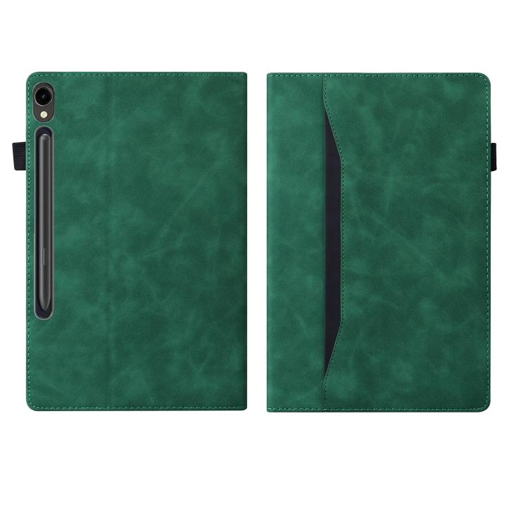 For Samsung Galaxy Tab S10 FE+ Splicing Shockproof Leather Tablet Case(Green) by bashfashion