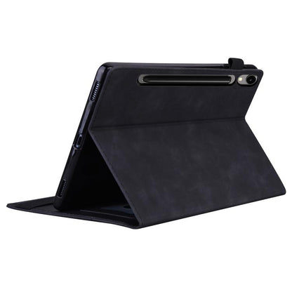 For Samsung Galaxy Tab S10 FE+ Splicing Shockproof Leather Tablet Case(Black) by bashfashion