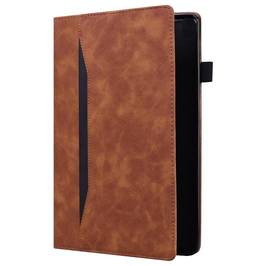 For Samsung Galaxy Tab S10 FE+ Splicing Shockproof Leather Tablet Case(Brown) by bashfashion
