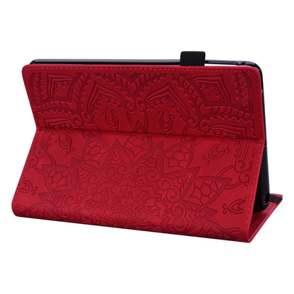 For Samsung Galaxy Tab S11 / S10 / S9 FE Calf Texture Embossed Leather Tablet Case(Red) by bashfashion