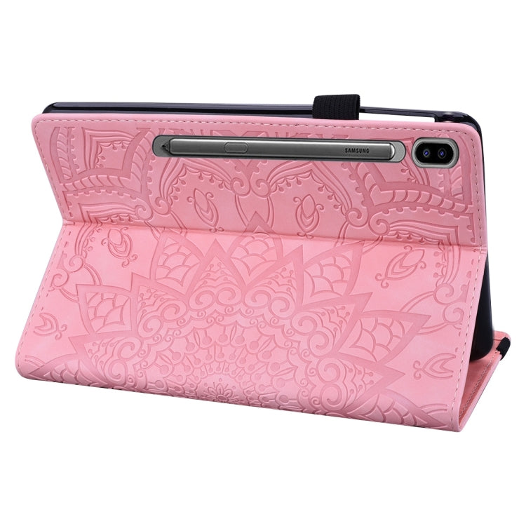 For Samsung Galaxy Tab S11 / S10 / S9 FE Calf Texture Embossed Leather Tablet Case(Pink) by bashfashion
