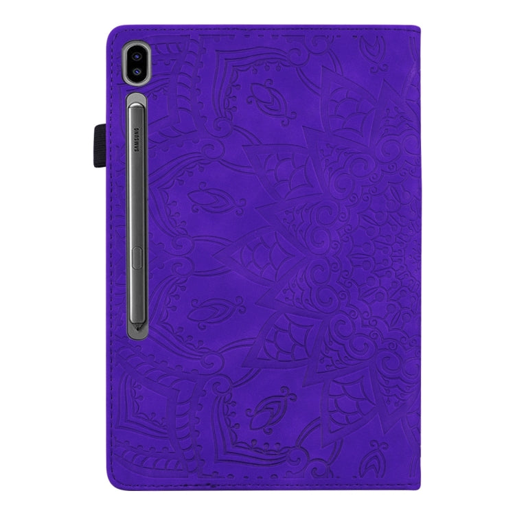 For Samsung Galaxy Tab S11 / S10 / S9 FE Calf Texture Embossed Leather Tablet Case(Purple) by bashfashion