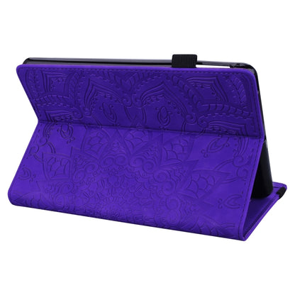 For Samsung Galaxy Tab S10 Ultra/ S11 Ultra Calf Texture Embossed Leather Tablet Case(Purple) by bashfashion