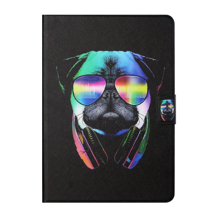 For Samsung Galaxy Tab A11 / A9 Colored Drawing Horizontal Flip PU Tablet Case with Sleep / Wake-up Function(Eye Dog) by bashfashion