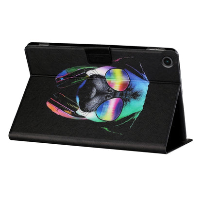 For Samsung Galaxy Tab A11+ / A9+ Colored Drawing Horizontal Flip PU Tablet Case with Sleep / Wake-up Function(Eye Dog) by bashfashion
