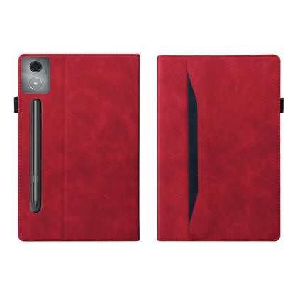 For Lenovo Xiaoxin Pad Pro 12.7 Splicing Shockproof Leather Tablet Case(Red) by bashfashion