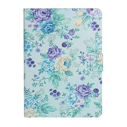 For Samsung Galaxy Tab A11+ / A9+ Flower Pattern Horizontal Flip PU Tablet Case with Sleep / Wake-up Function(Purple Flower) by bashfashion