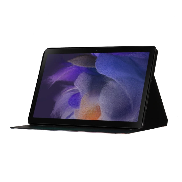 For Samsung Galaxy Tab A11+ / A9+ Flower Pattern Horizontal Flip PU Tablet Case with Sleep / Wake-up Function(Purple Flower) by bashfashion