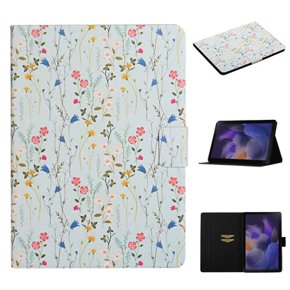For Samsung Galaxy Tab A11+ / A9+ Flower Pattern Horizontal Flip PU Tablet Case with Sleep / Wake-up Function(Small Floral) by bashfashion