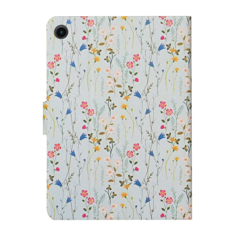 For Samsung Galaxy Tab A11+ / A9+ Flower Pattern Horizontal Flip PU Tablet Case with Sleep / Wake-up Function(Small Floral) by bashfashion