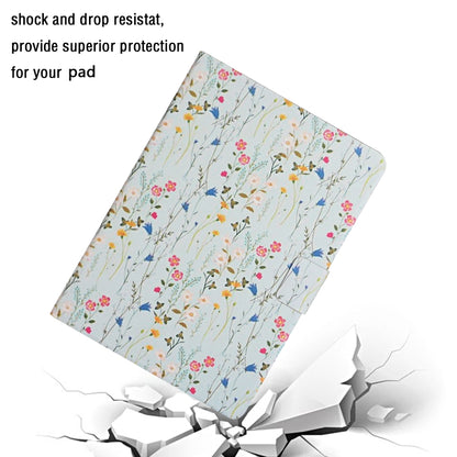 For Samsung Galaxy Tab A11+ / A9+ Flower Pattern Horizontal Flip PU Tablet Case with Sleep / Wake-up Function(Small Floral) by bashfashion