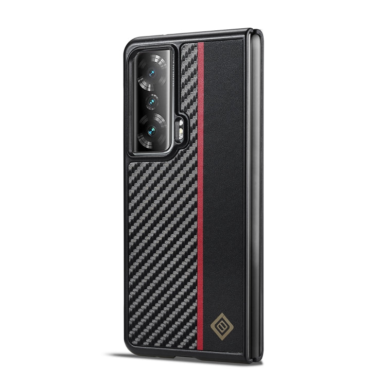 For Honor Magic Vs LC.IMEEKE Carbon Fiber Leather Phone Case(Vertical Black) by LC.IMEEKE