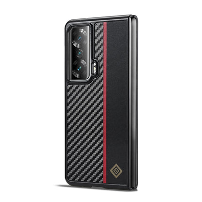 For Honor Magic Vs LC.IMEEKE Carbon Fiber Leather Phone Case(Vertical Black) by LC.IMEEKE