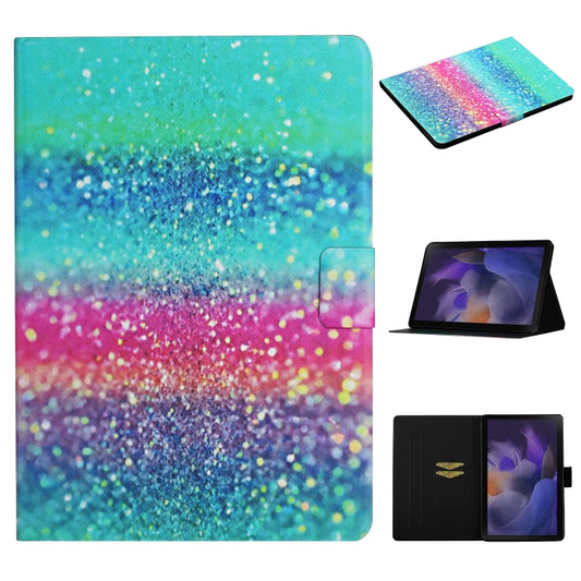 For Samsung Galaxy Tab A11 / A9 Colored Drawing Pattern Horizontal Flip PU Tablet Case with Sleep / Wake-up Function(Colored Sand) by bashfashion