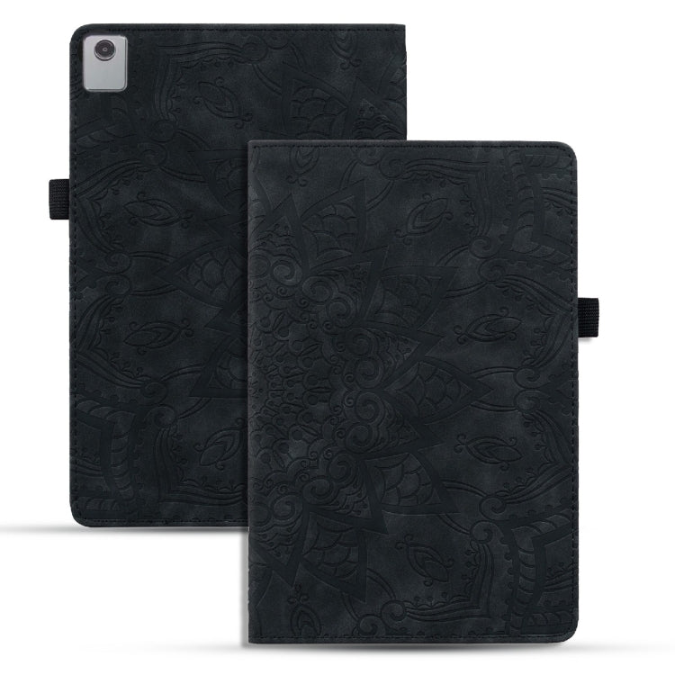 For Lenovo Tab M11 / Xiaoxin Pad 11 2024 Calf Texture Embossed Leather Tablet Case(Black) by bashfashion