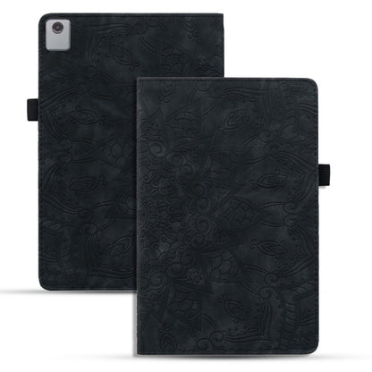 For Lenovo Tab M11 / Xiaoxin Pad 11 2024 Calf Texture Embossed Leather Tablet Case(Black) by bashfashion