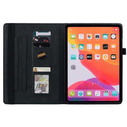 For Lenovo Tab M11 / Xiaoxin Pad 11 2024 Calf Texture Embossed Leather Tablet Case(Black) by bashfashion