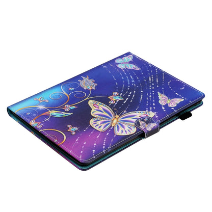 For Samsung Galaxy Tab A11+ / A9+ Coloured Drawing Stitching Smart PU Tablet Case with Sleep / Wake-up Function(Butterfly) by bashfashion