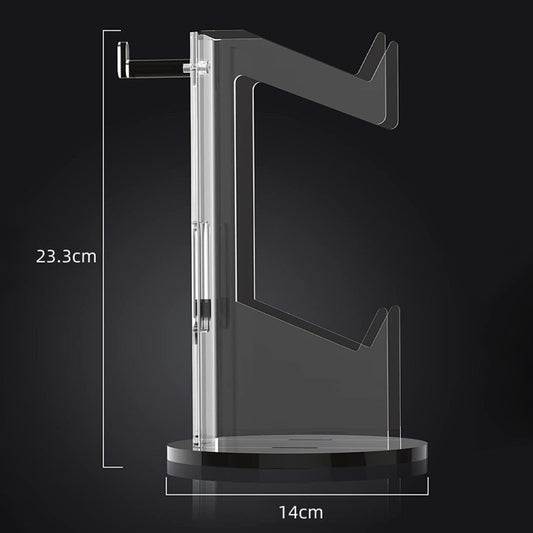 For PS4 / PS5 YX029 Headphone Gamepad Desktop Display Holder(Pink+Transparent) by bashfashion