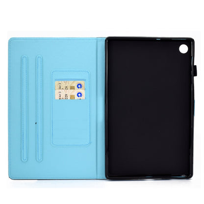 For Samsung Galaxy Tab A11+ / A9+ Colored Drawing Stitching Horizontal Flip Tablet Leather Case(Panda) by bashfashion