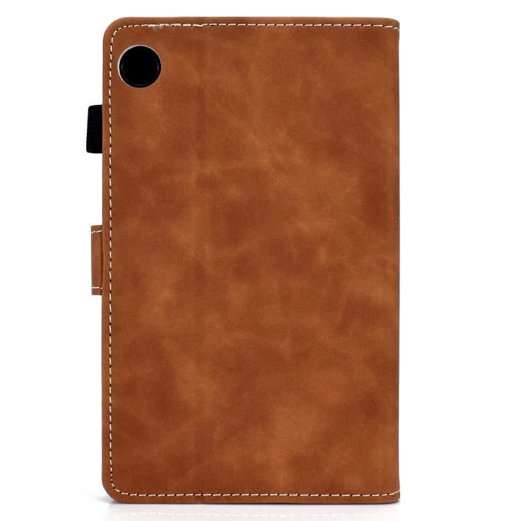 For Samsung Galaxy Tab A11 / A9 Cowhide Texture Horizontal Flip Leather Tablet Case(Brown) by bashfashion