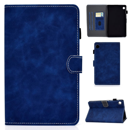 For Samsung Galaxy Tab A11 / A9 Cowhide Texture Horizontal Flip Leather Tablet Case(Blue) by bashfashion