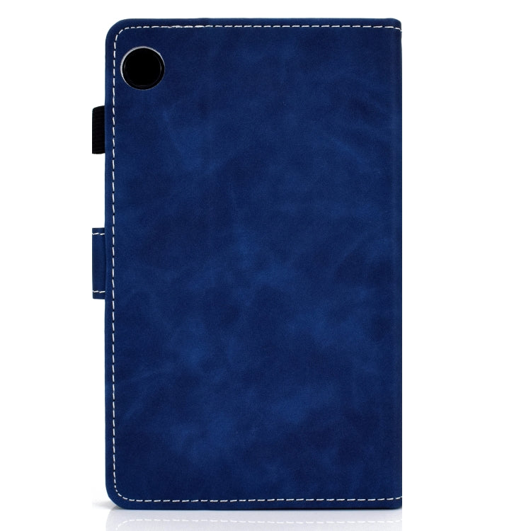 For Samsung Galaxy Tab A11 / A9 Cowhide Texture Horizontal Flip Leather Tablet Case(Blue) by bashfashion