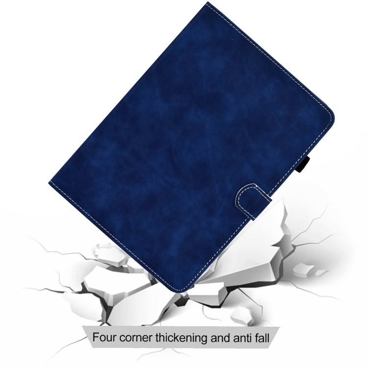 For Samsung Galaxy Tab A11 / A9 Cowhide Texture Horizontal Flip Leather Tablet Case(Blue) by bashfashion