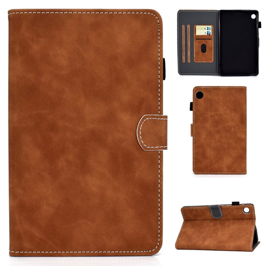 For Samsung Galaxy Tab A11+ / A9+ Cowhide Texture Horizontal Flip Leather Tablet Case with Sleep / Wake-up Function(Brown) by bashfashion