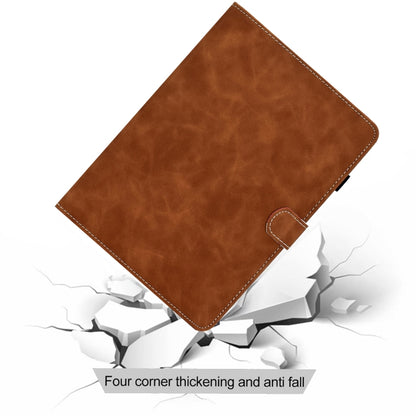 For Samsung Galaxy Tab A11+ / A9+ Cowhide Texture Horizontal Flip Leather Tablet Case with Sleep / Wake-up Function(Brown) by bashfashion