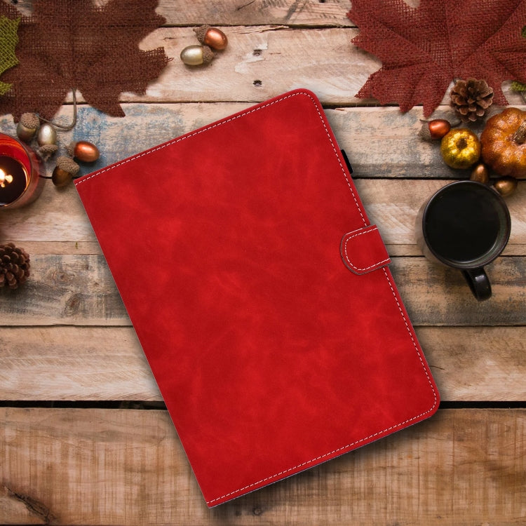 For Samsung Galaxy Tab A11+ / A9+ Cowhide Texture Horizontal Flip Leather Tablet Case with Sleep / Wake-up Function(Red) by bashfashion