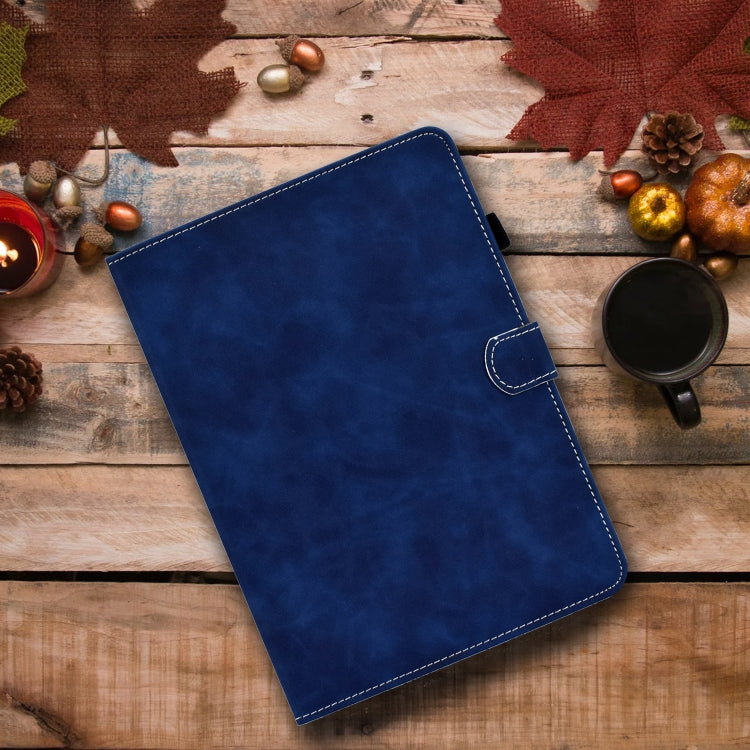 For Samsung Galaxy Tab A11+ / A9+ Cowhide Texture Horizontal Flip Leather Tablet Case with Sleep / Wake-up Function(Blue) by bashfashion